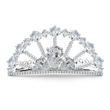 Fashion CZ White Gold Bridal Tiara Hair Accessories